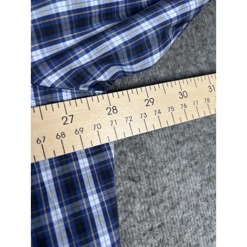 511 Tactical Snap Button Shirt Mens‎ XXL Blue Plaid Long Sleeve Casual - Picture 5 of 7